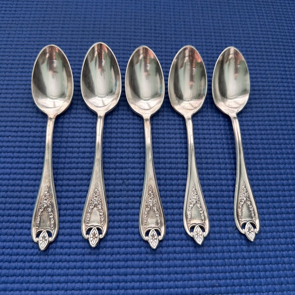 1847 Rogers Bros Old Colony Silverplate XS Triple spoons 6", Set Of 5